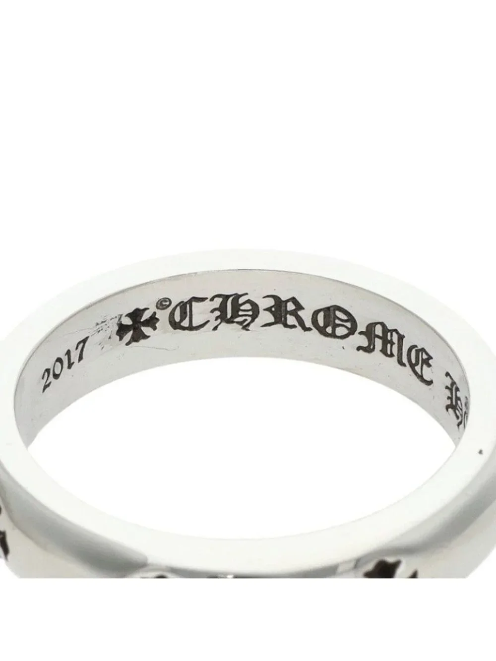 Chrome Hearts Negative CH Plus Silver Ring